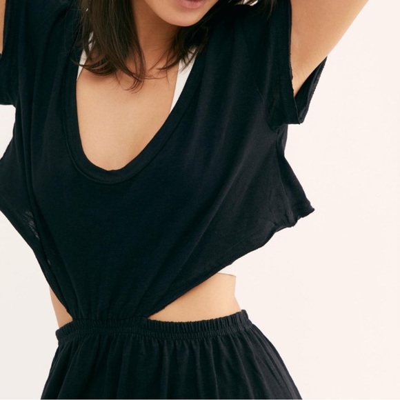 Free People Beach Marigold Cutout Cotton Midi Dress Size Small Summer Bohemian - Picture 3 of 10